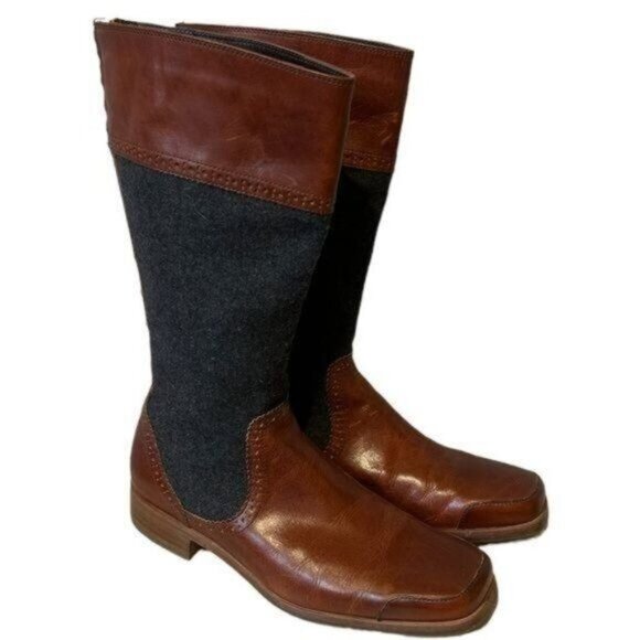 Wolverine Brown and Gray-Blue Women's Boots Size 7 - Picture 2 of 14